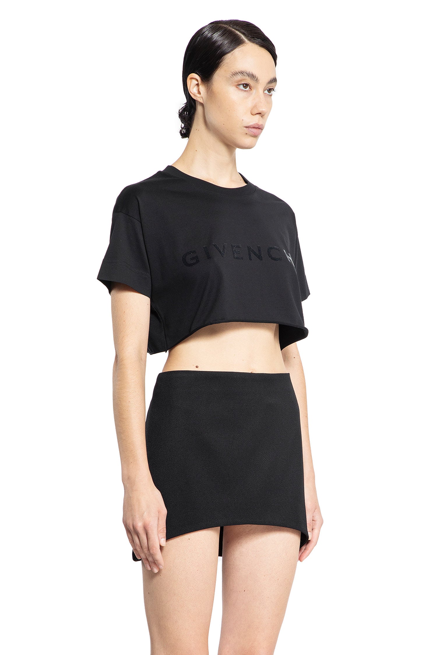 GIVENCHY WOMAN BLACK T-SHIRTS & TANK TOPS