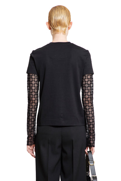 GIVENCHY WOMAN BLACK T-SHIRTS & TANK TOPS