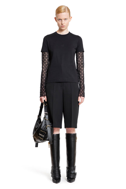 GIVENCHY WOMAN BLACK T-SHIRTS & TANK TOPS