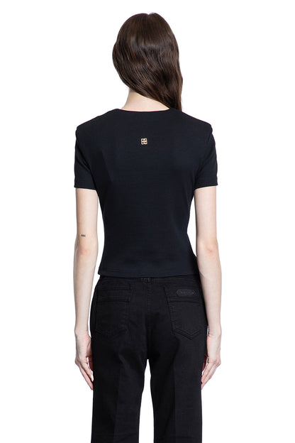 GIVENCHY WOMAN BLACK T-SHIRTS & TANK TOPS