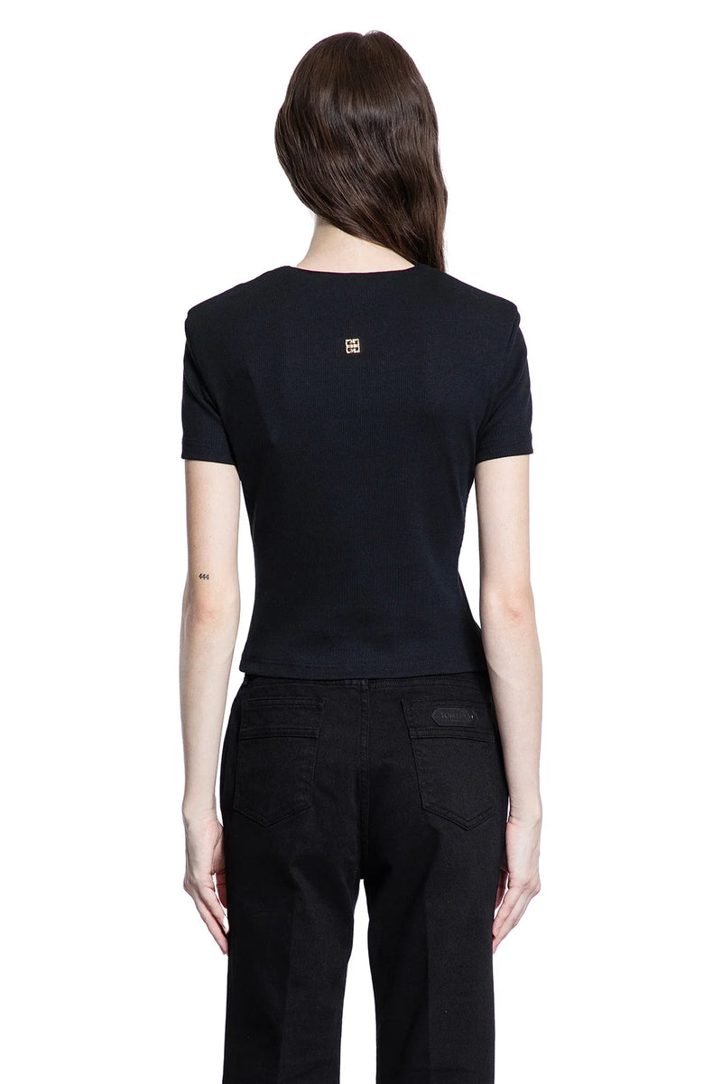 Rib Jersey Lace-Up Top - Antonioli.eu