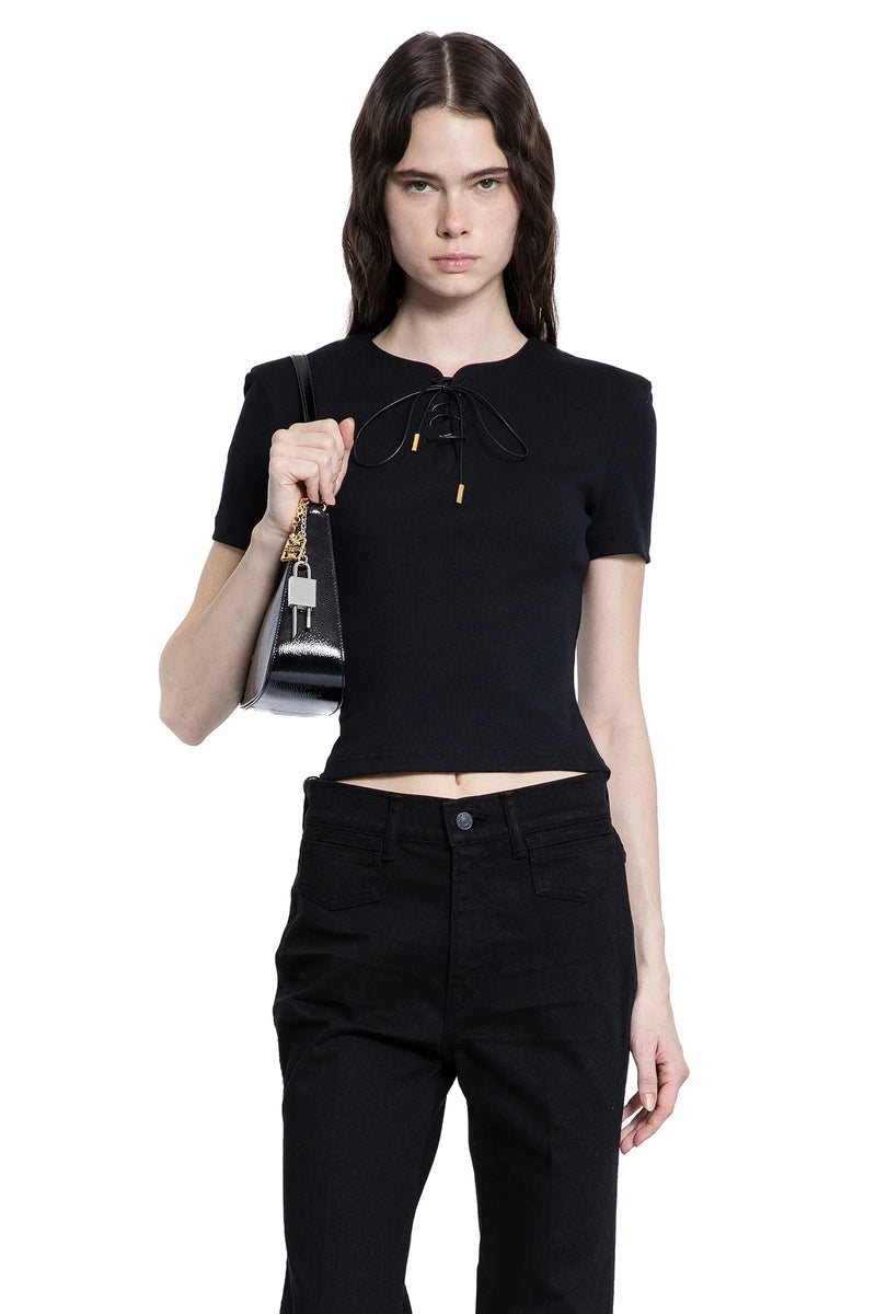 Rib Jersey Lace-Up Top - Antonioli.eu