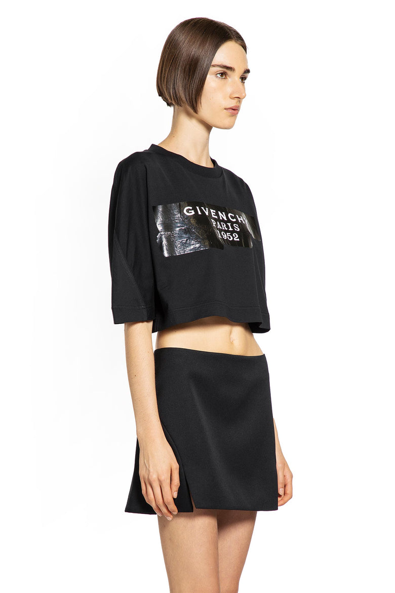 GIVENCHY WOMAN BLACK T-SHIRTS & TANK TOPS