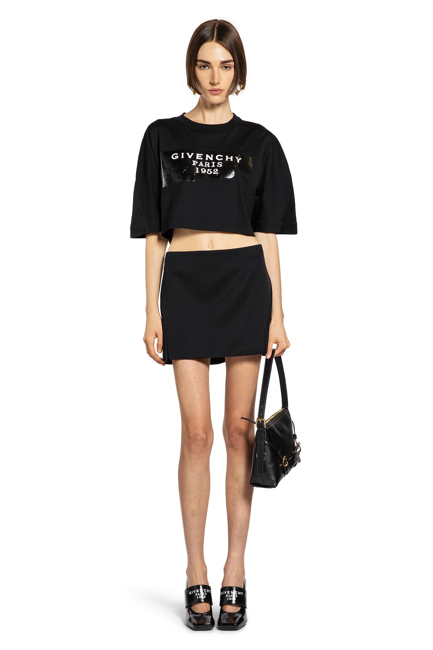 GIVENCHY WOMAN BLACK T-SHIRTS & TANK TOPS