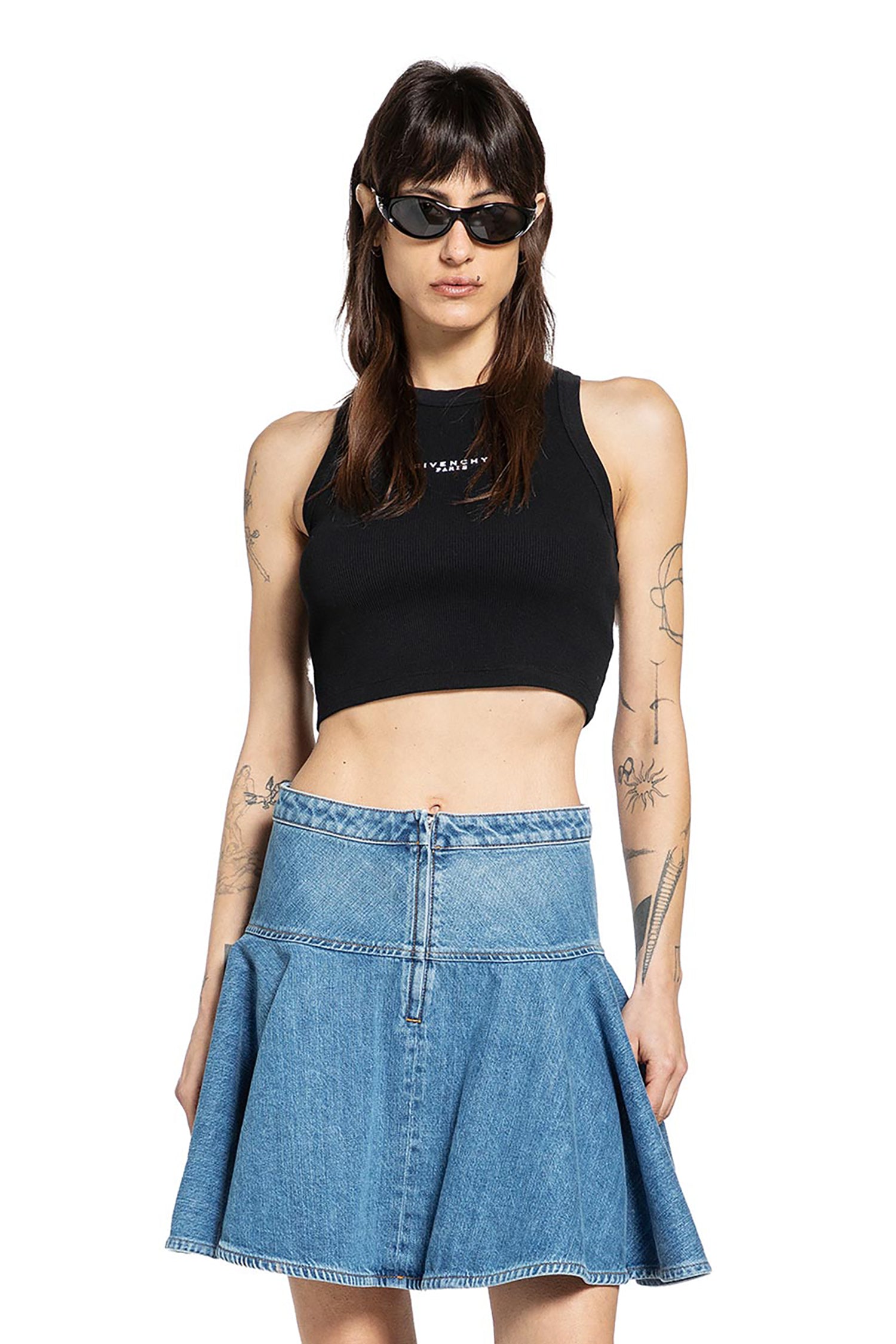 Givenchy Paris Cropped Tank Top