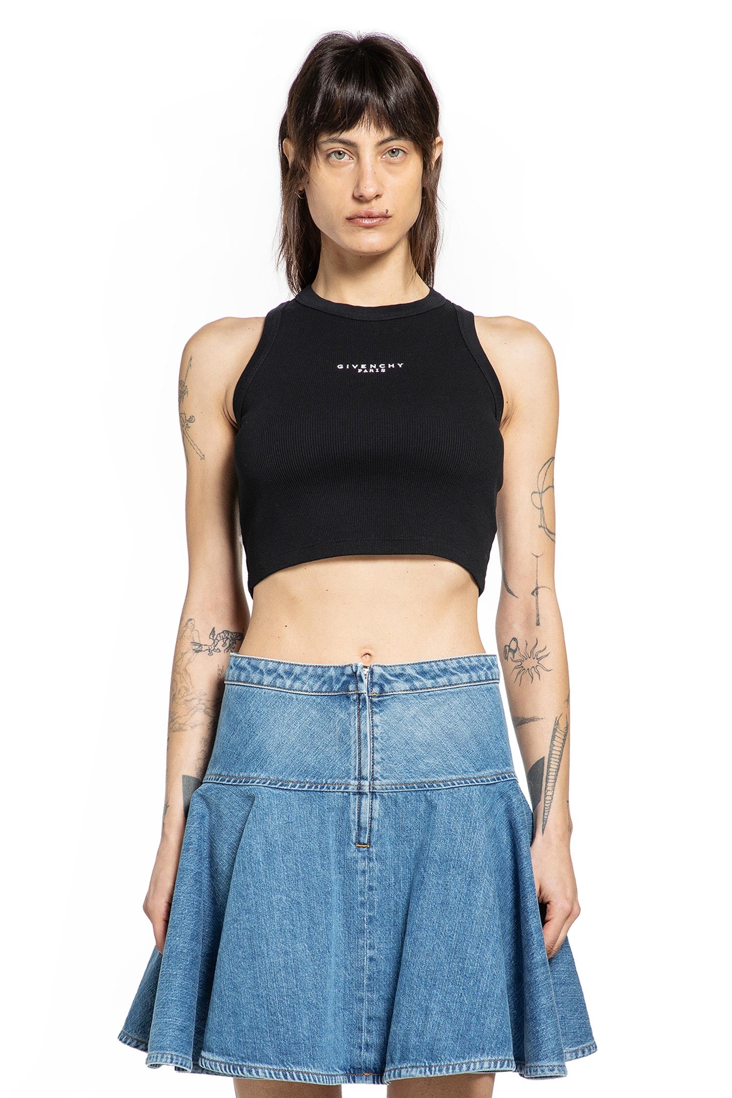 Givenchy Paris Cropped Tank Top