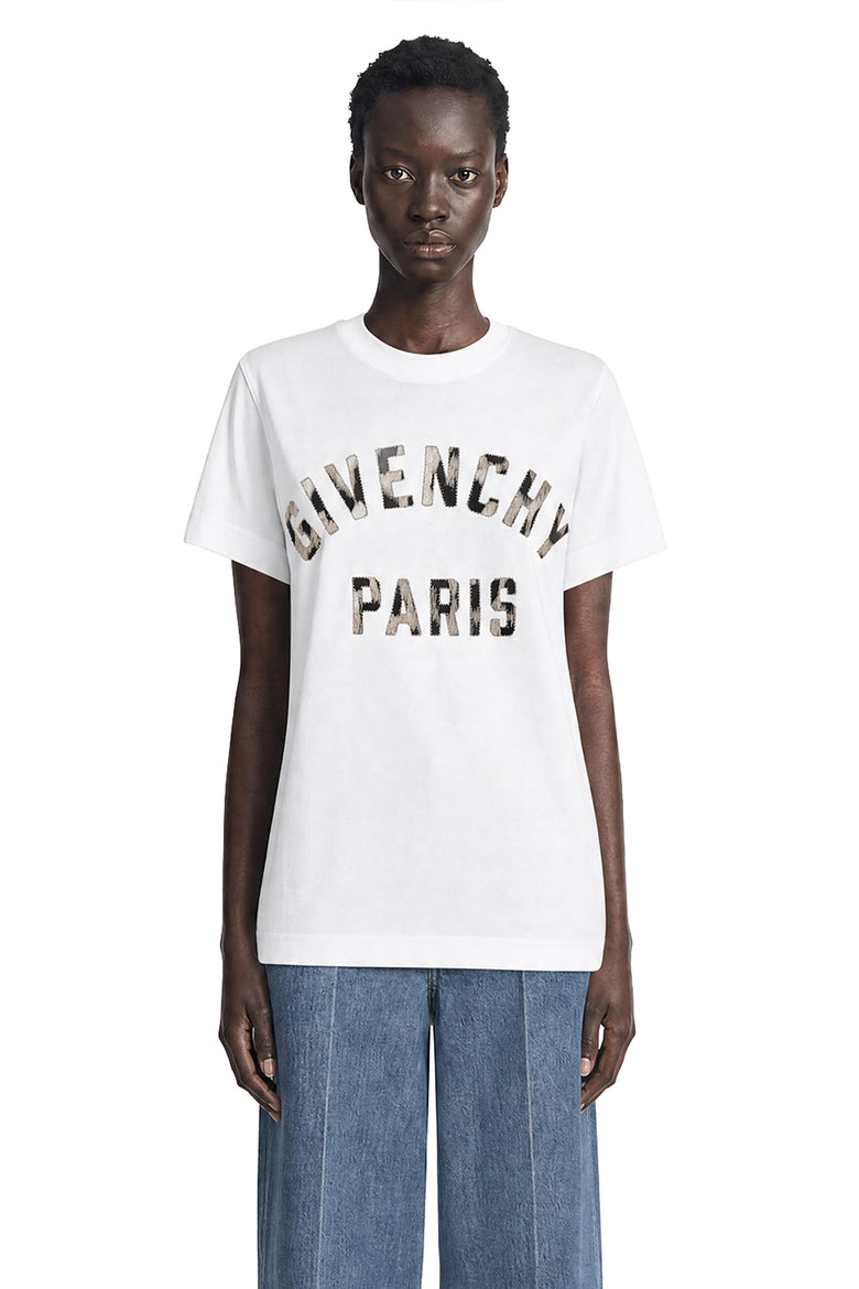 GIVENCHY Embroidered Logo Cotton T-shirt woman