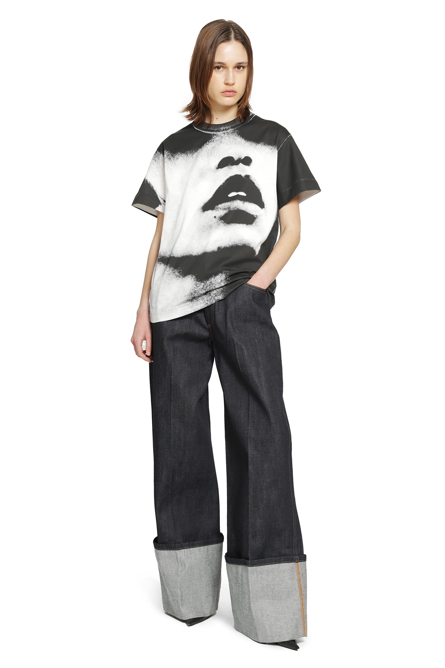 GIVENCHY Portrait Print Boxy T-Shirt woman