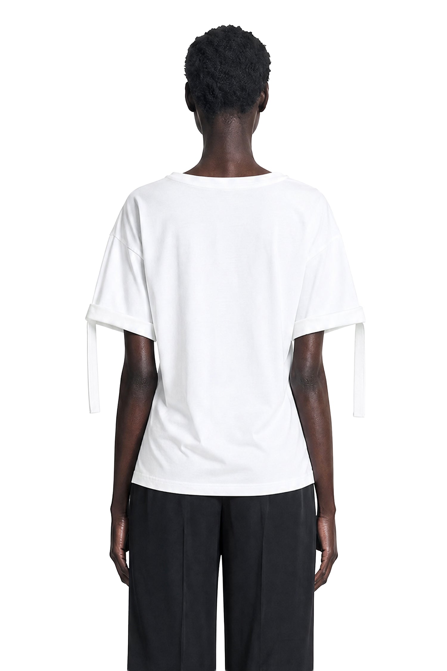 Gathered Cotton T-Shirt