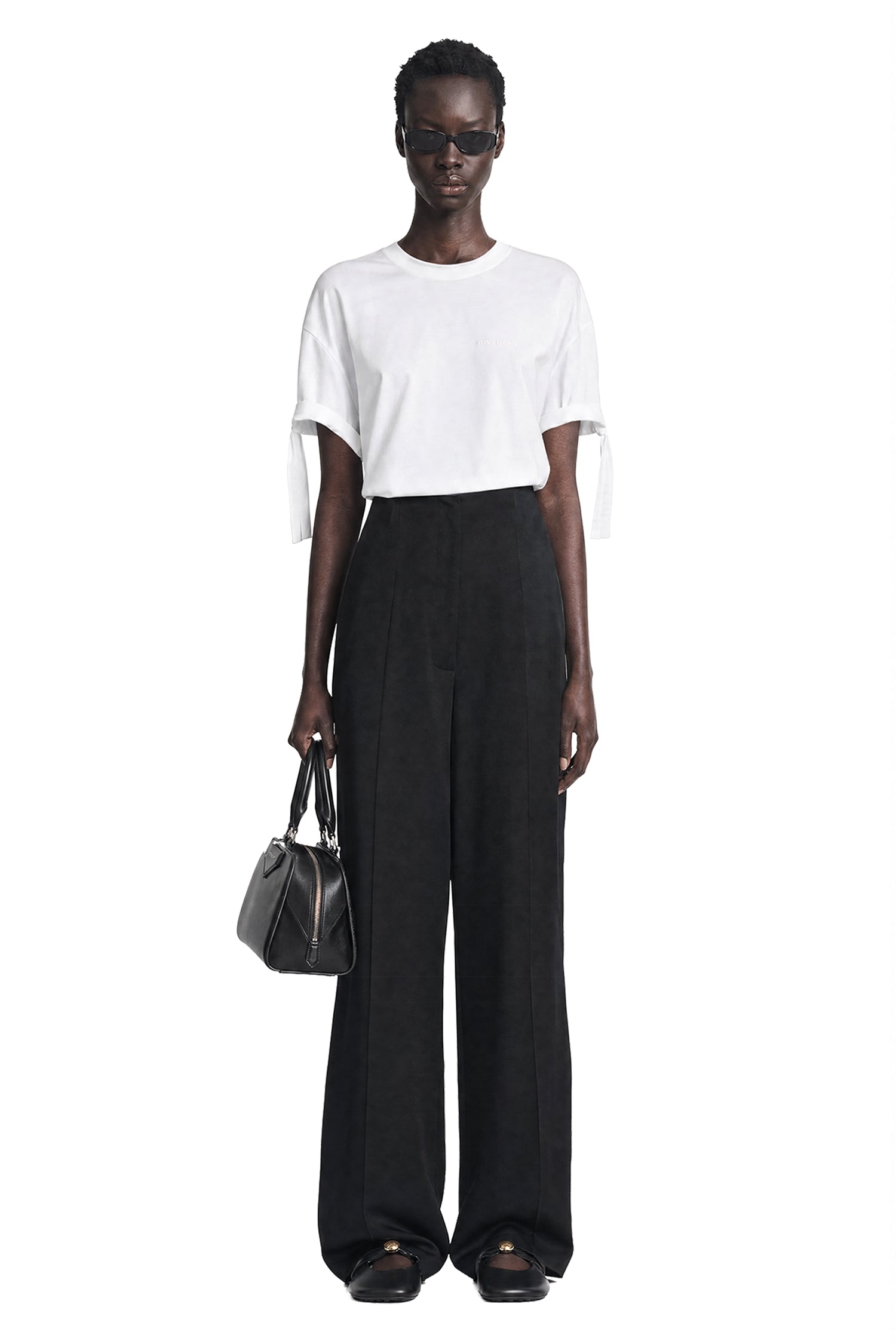 Gathered Cotton T-Shirt