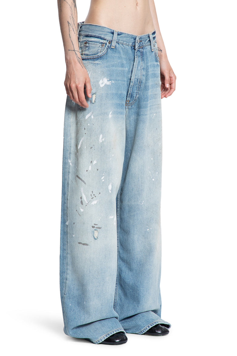ACNE STUDIOS WOMAN BLUE TROUSERS