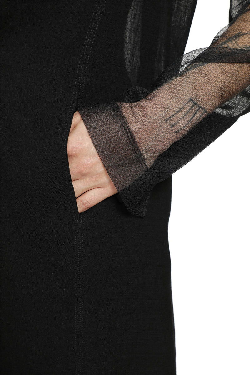 Semi-sheer Tulle Coat