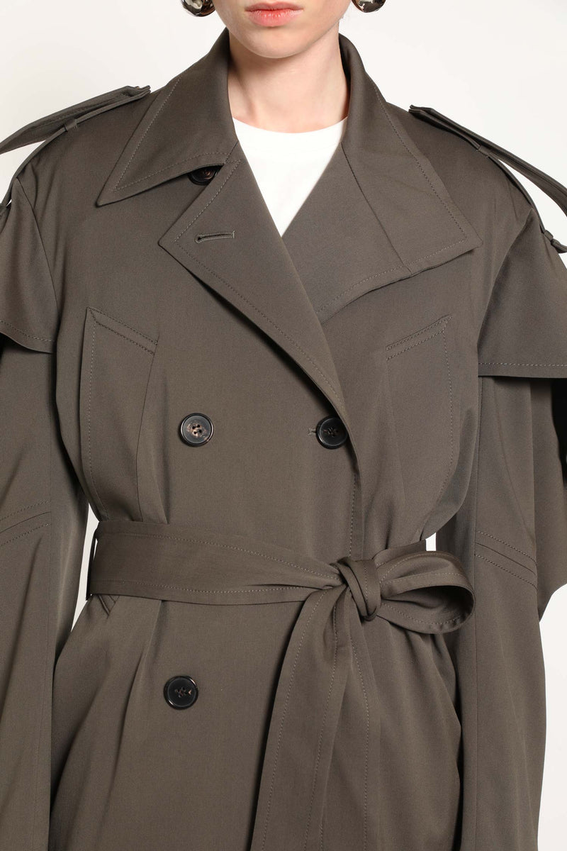 Transformable Wool Blend Trench Coat - Antonioli.eu