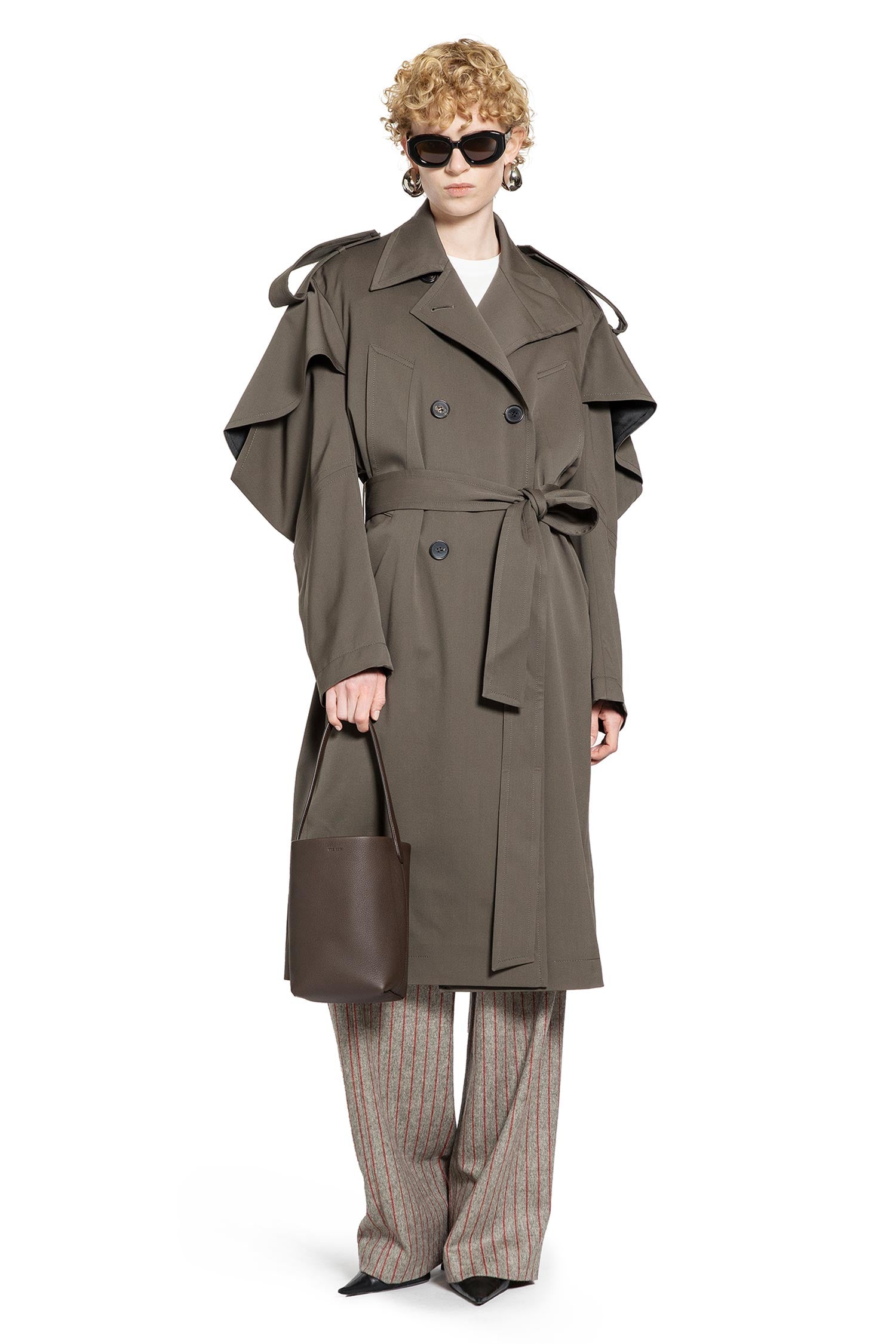 Transformable Wool Blend Trench Coat - Antonioli.eu
