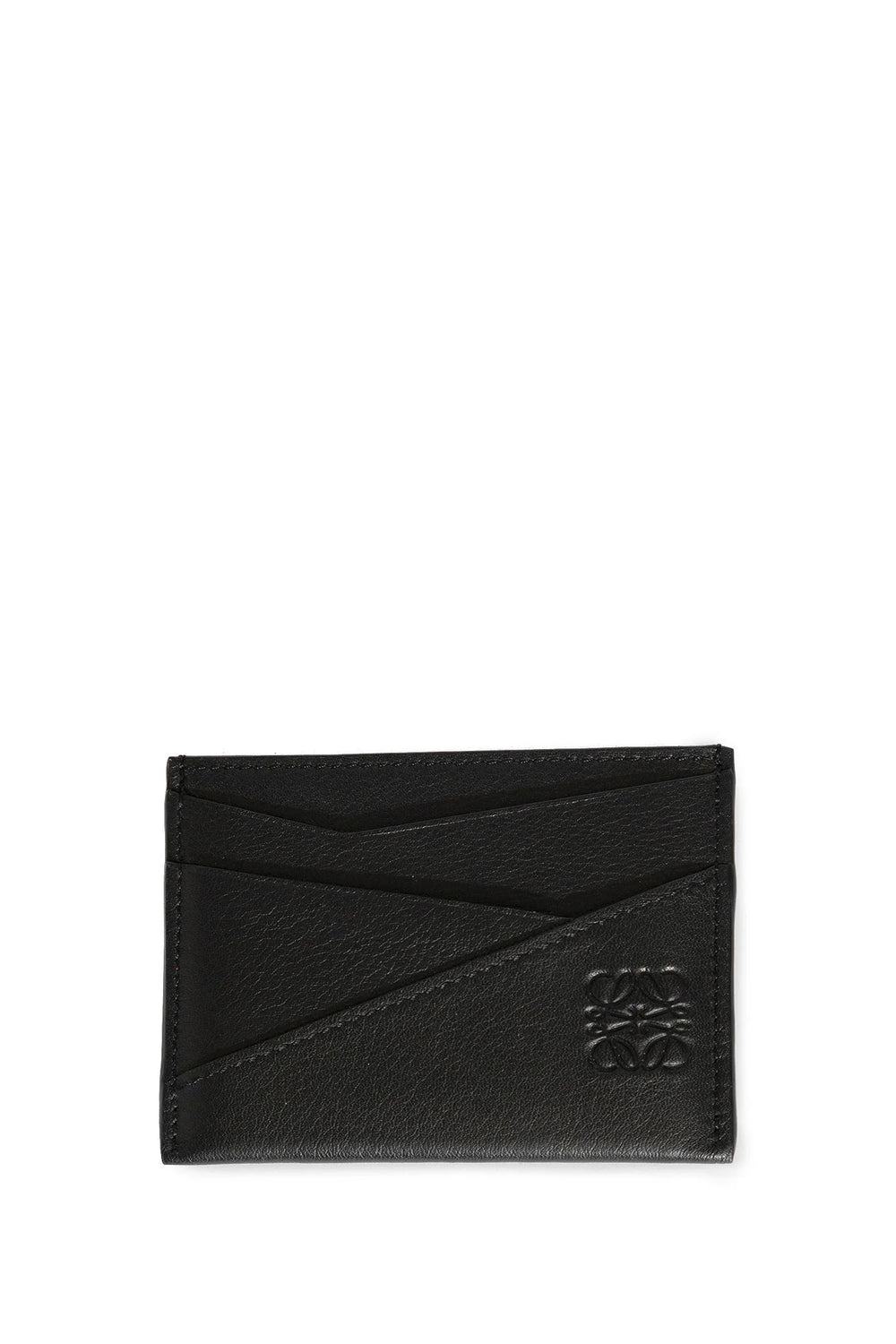 Black Puzzle Edge Plain Cardholder - Antonioli.eu