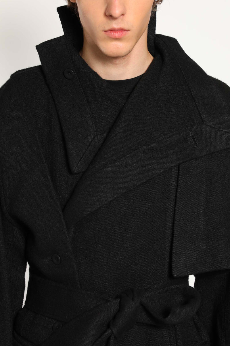 Asymmetric Alpaca Silk Coat