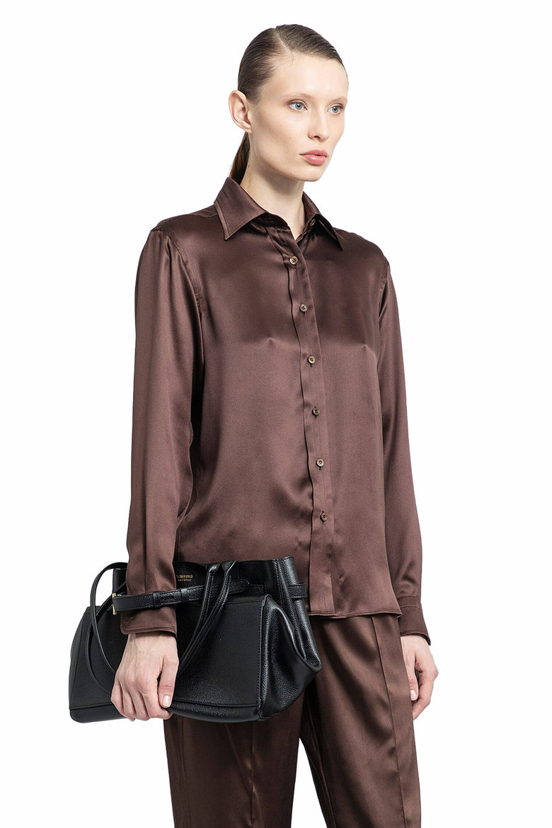 TOM FORD WOMAN BROWN SHIRTS