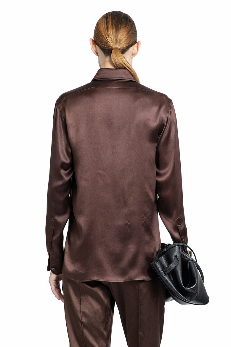 TOM FORD WOMAN BROWN SHIRTS