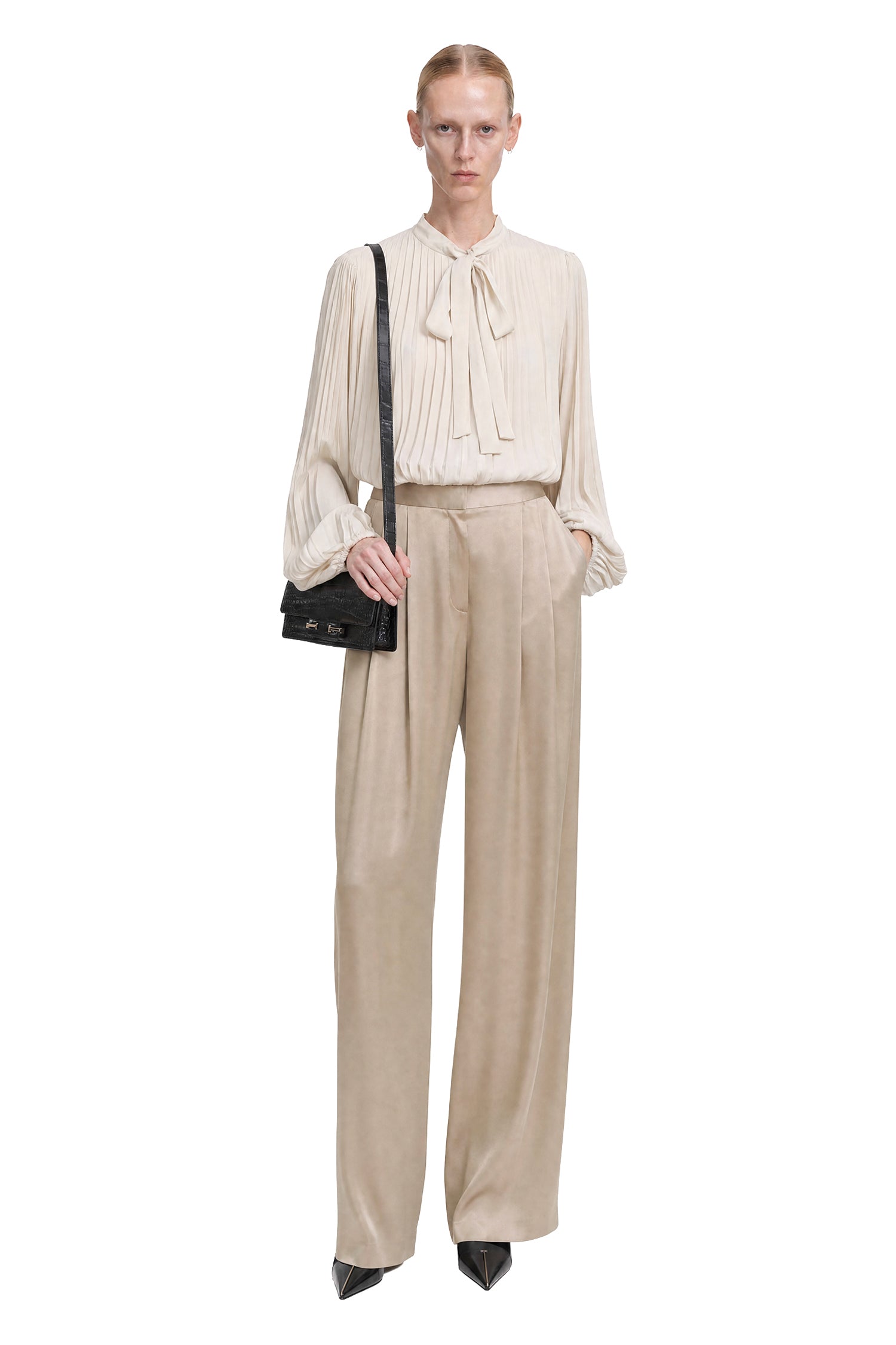 TOM FORD Pleated Viscose Crepe de Chine Shirt woman