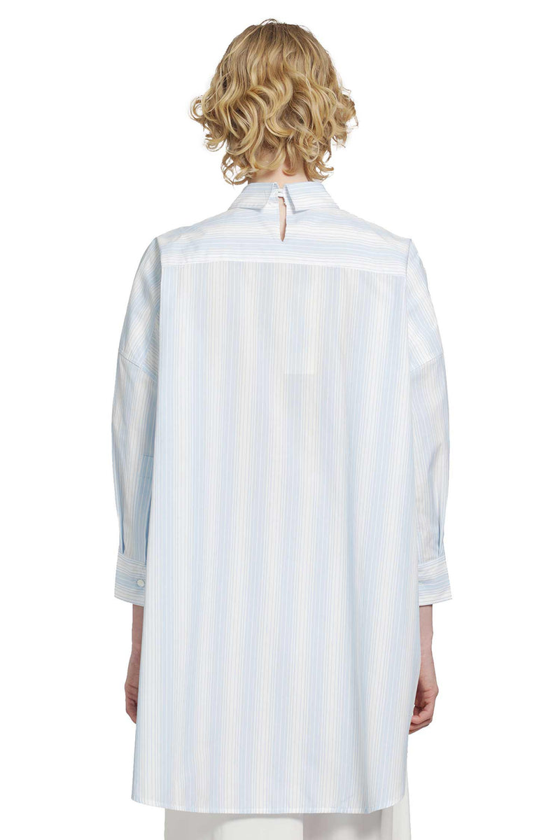 MARNI Cotton Poplin Pinstriped Patchwork Shirt woman