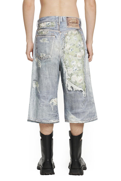Trompel-L'Oeil Denim Shorts