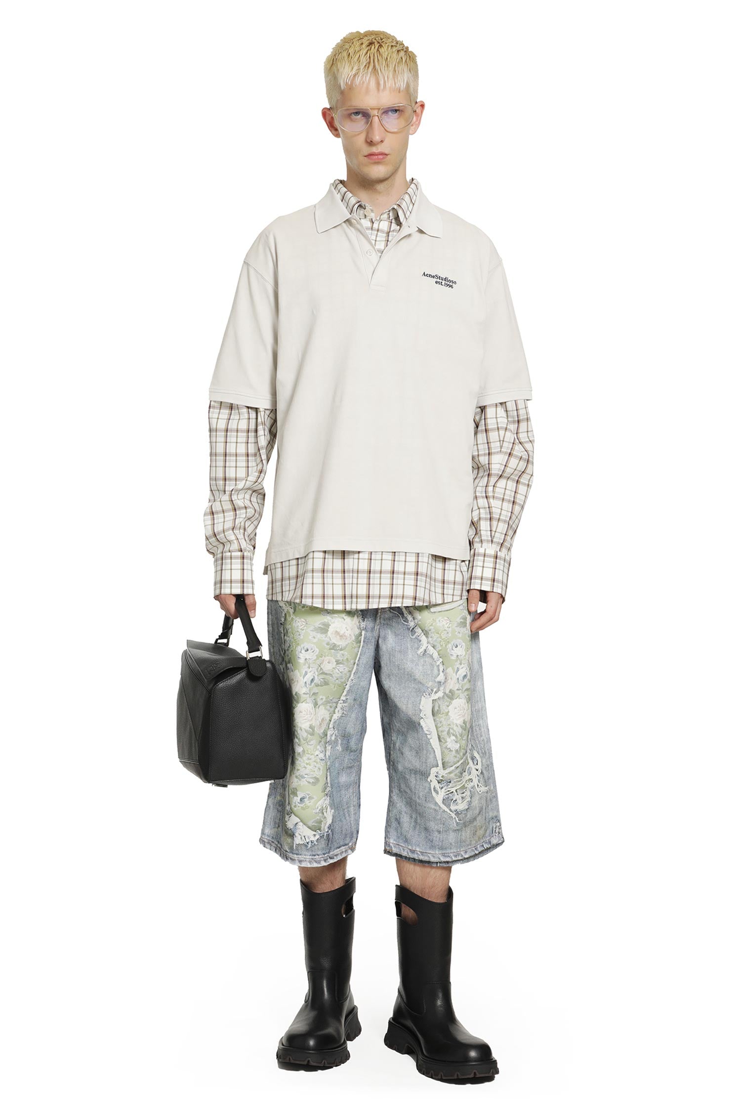 ACNE STUDIOS Trompel-L'Oeil Denim Shorts man