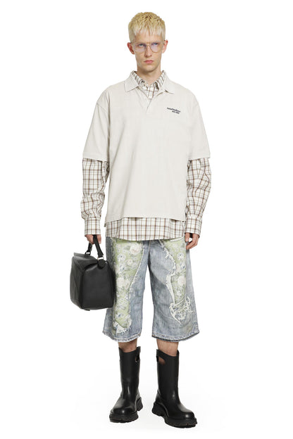 Trompel-L'Oeil Denim Shorts