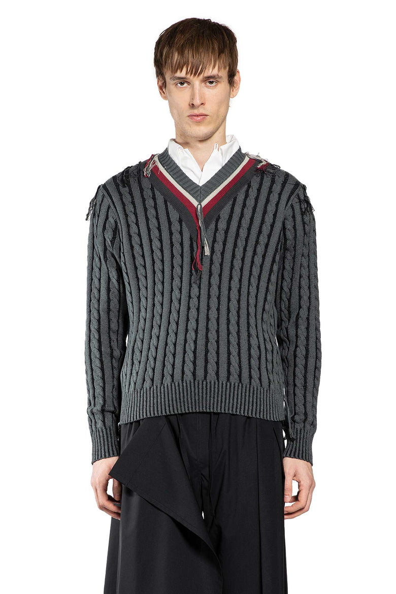 V-Neck Cable Jumper