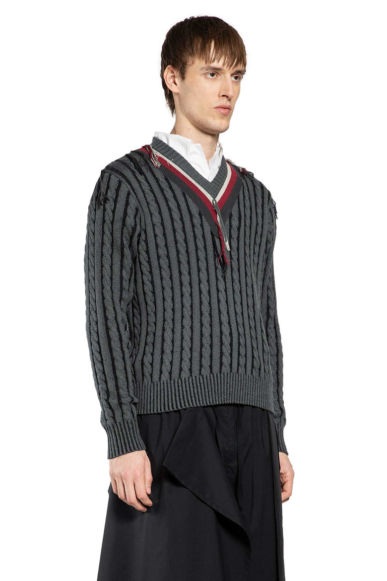 V-Neck Cable Jumper
