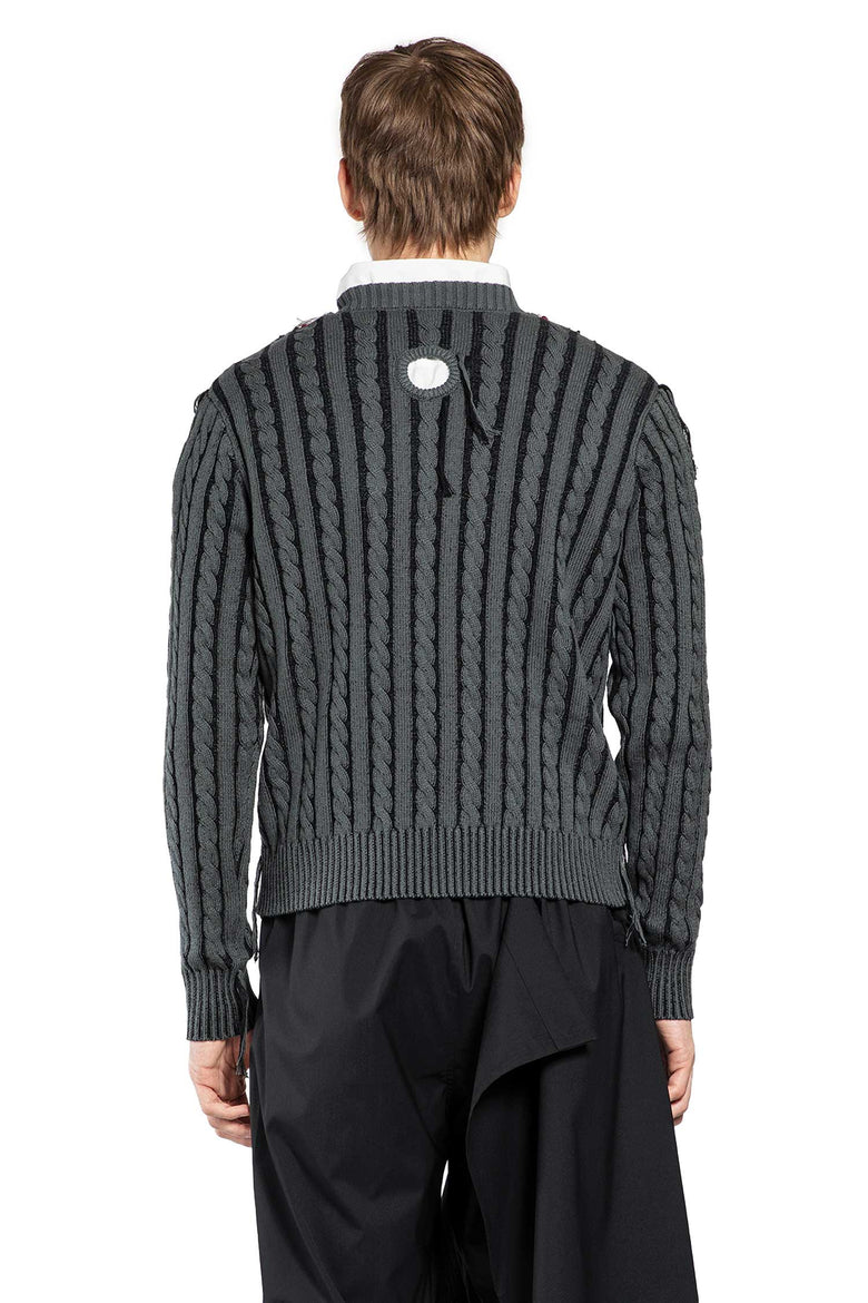 CRAIG GREEN V-Neck Cable Jumper man