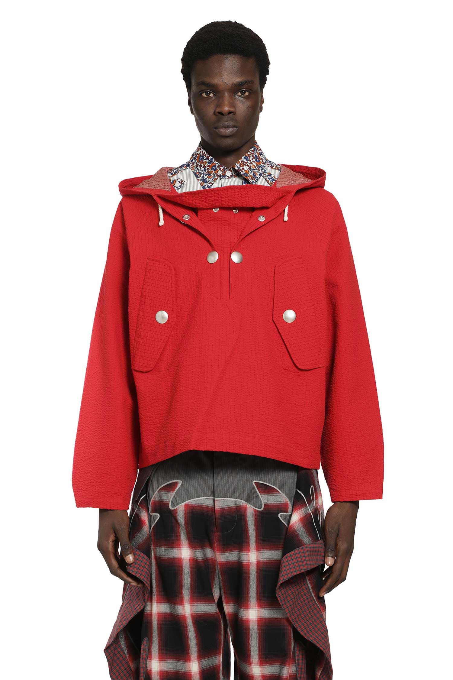 Embroidered Linestitch Cagoule