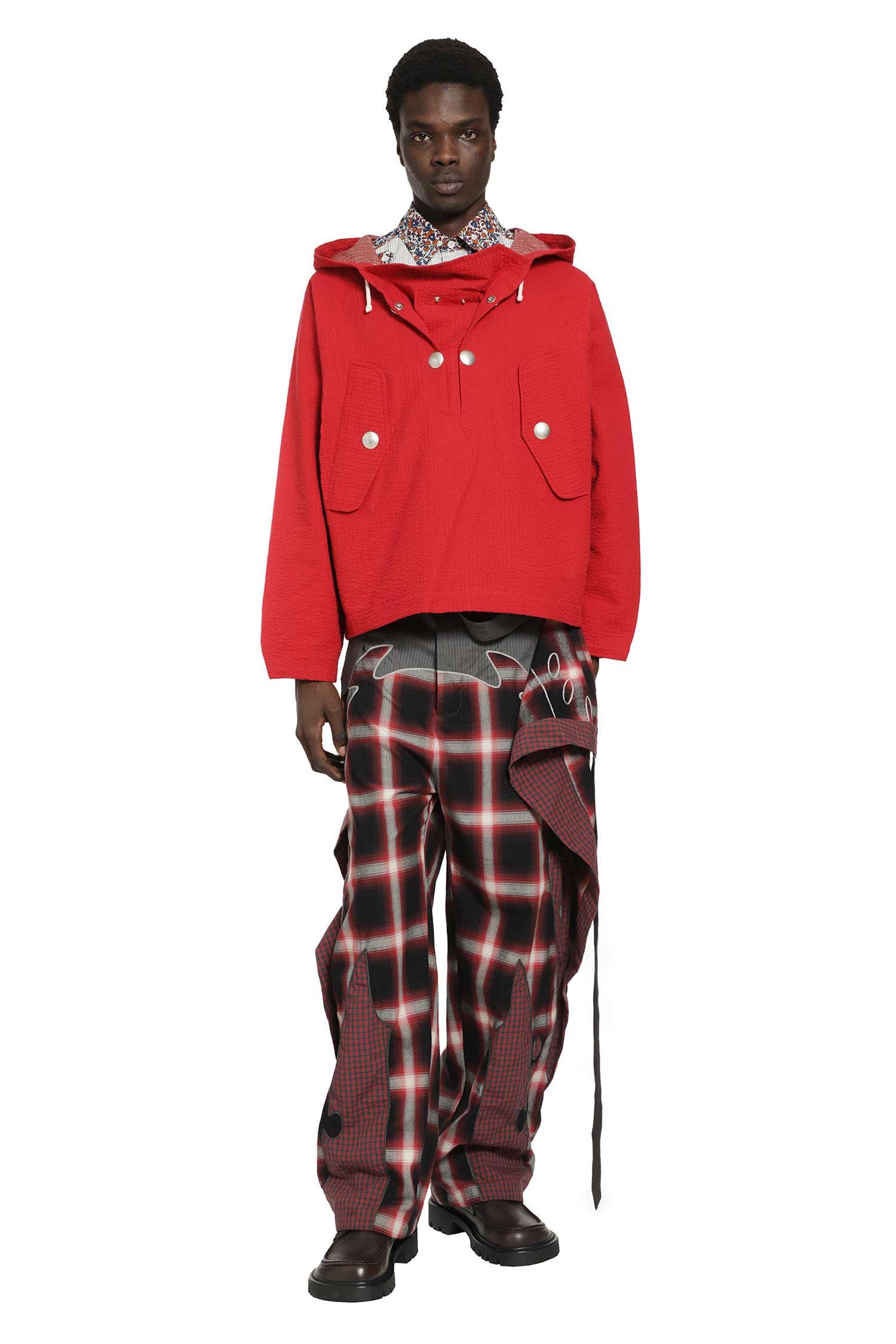 Embroidered Linestitch Cagoule