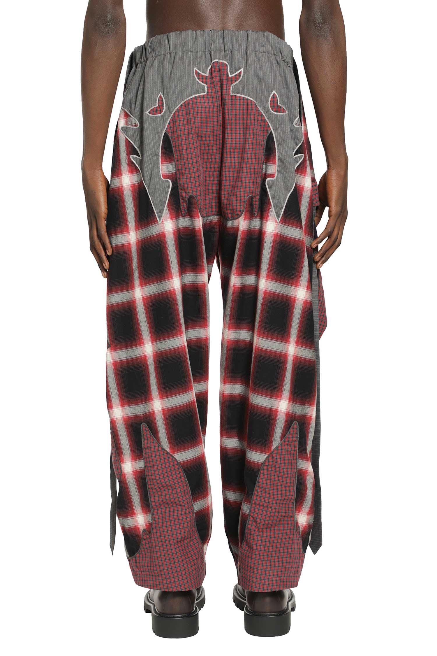 Embroidered Patchwork Trousers