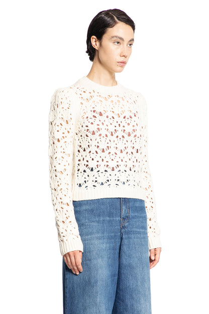 CHLOÉ WOMAN OFF-WHITE KNITWEAR