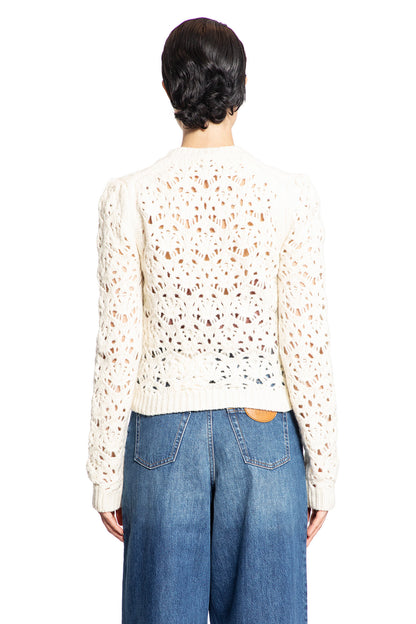 CHLOÉ WOMAN OFF-WHITE KNITWEAR