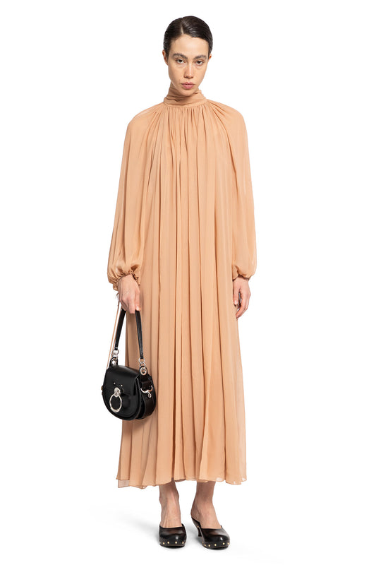 CHLOÉ WOMAN BROWN DRESSES