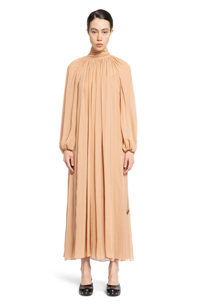 CHLOÉ WOMAN BROWN DRESSES