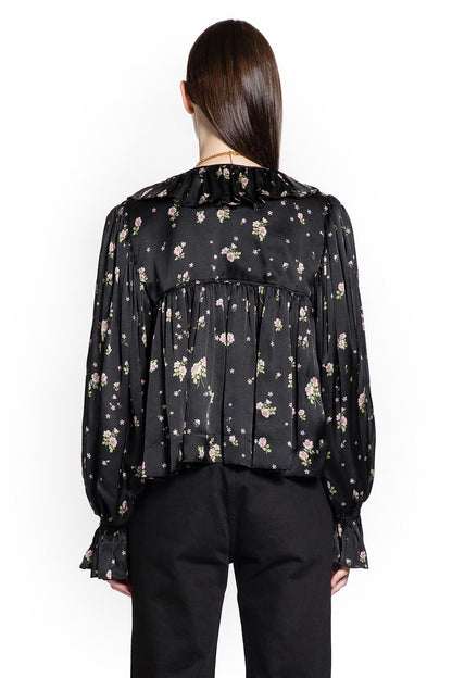 Liberty Print Maxi Gathered Ruffle Top