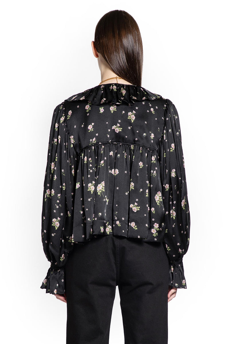 Liberty Print Maxi Gathered Ruffle Top