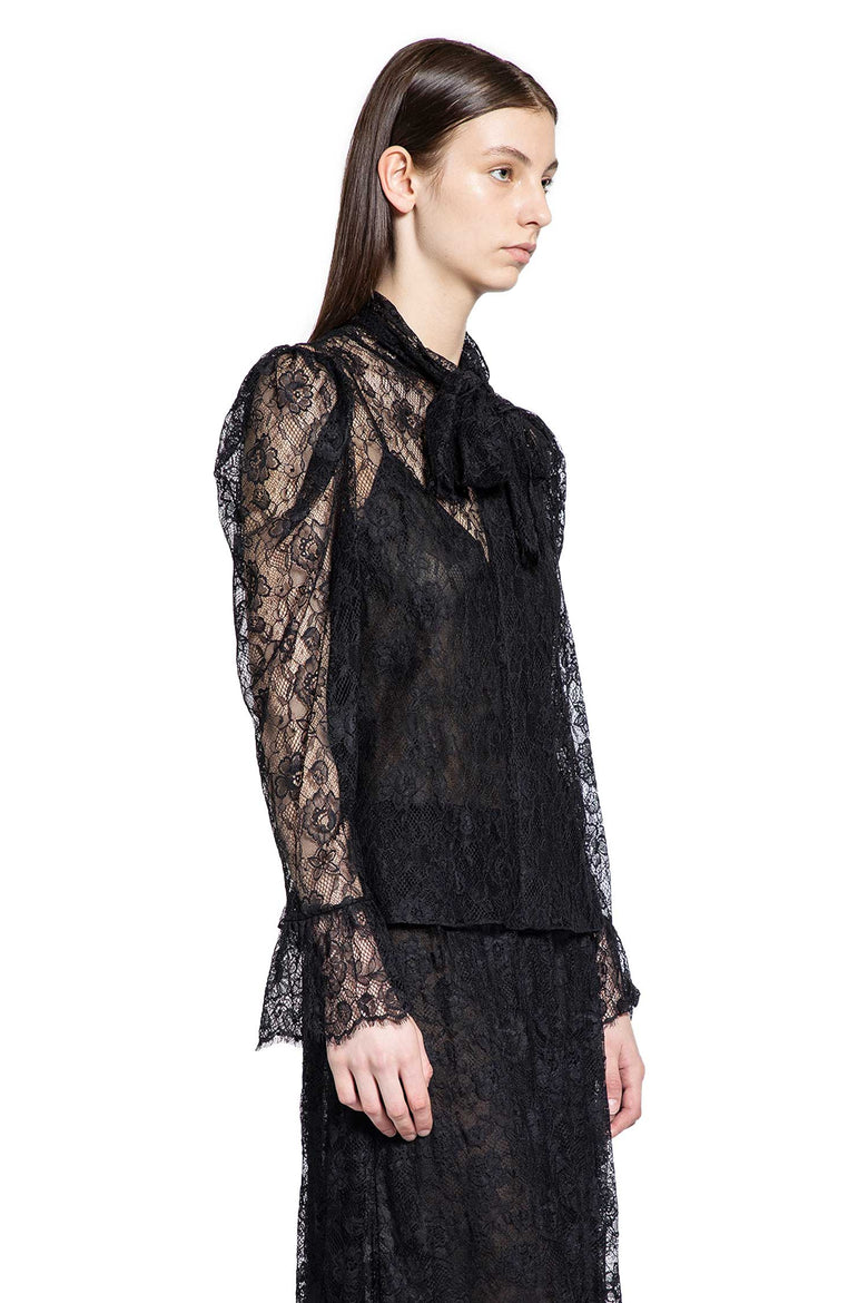 Lavallière Top in Floral Lace Jacquard