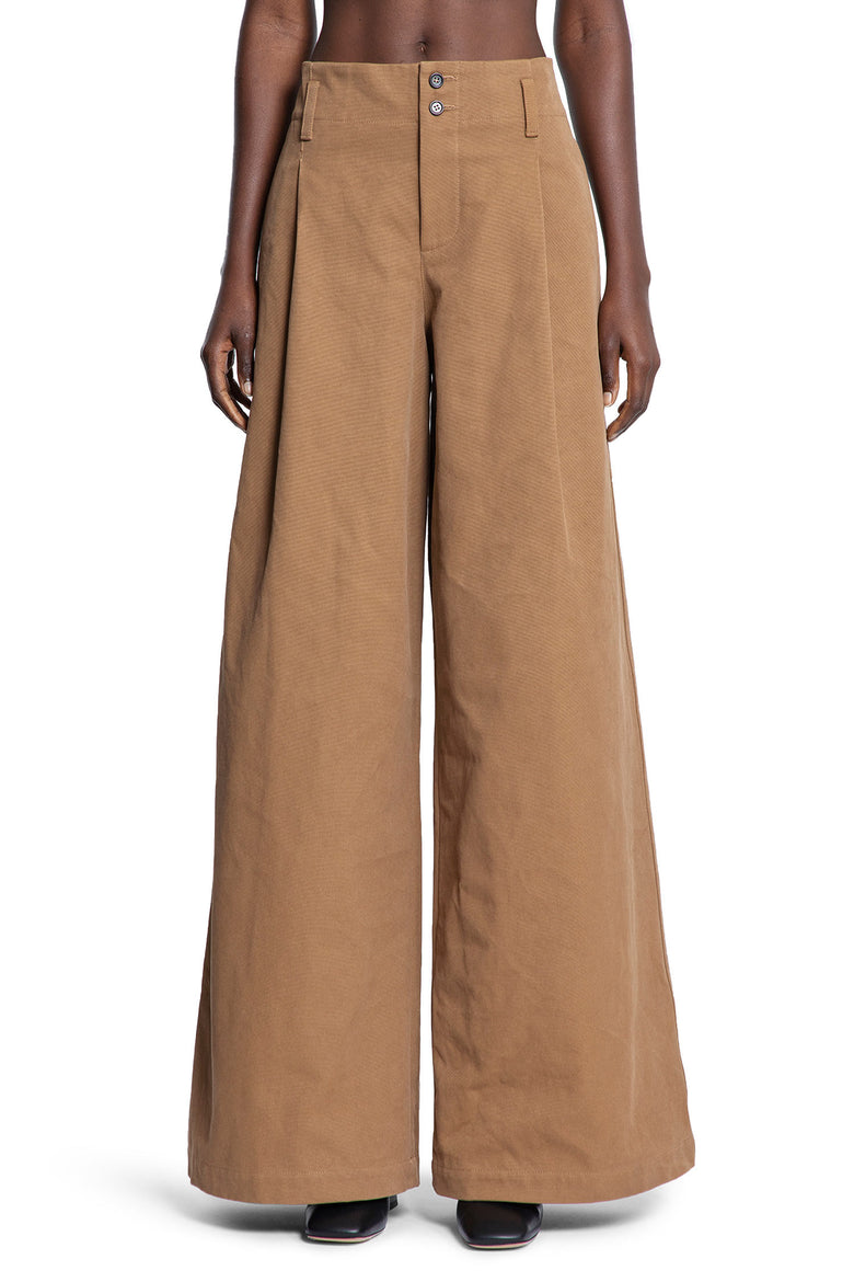 High-Rise Wide-Leg Pants in Cotton Canvas