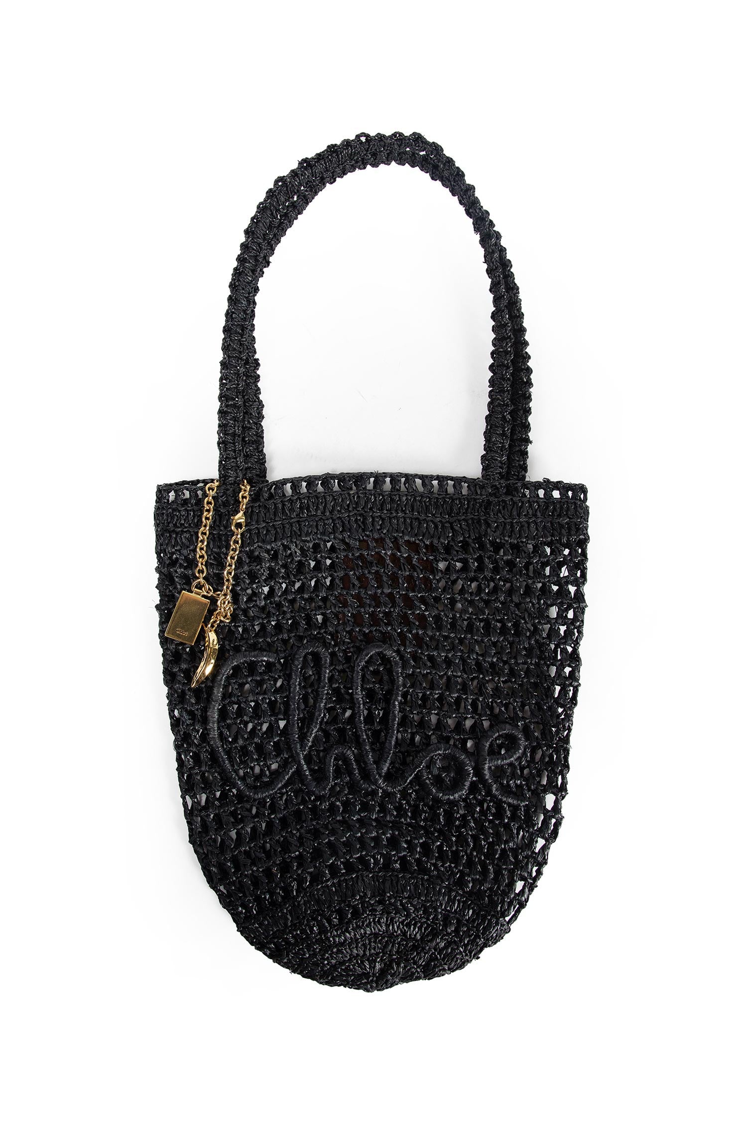 Small Summer Banana Tote Bag in Raffia