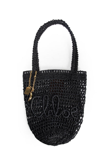 Small Summer Banana Tote Bag in Raffia