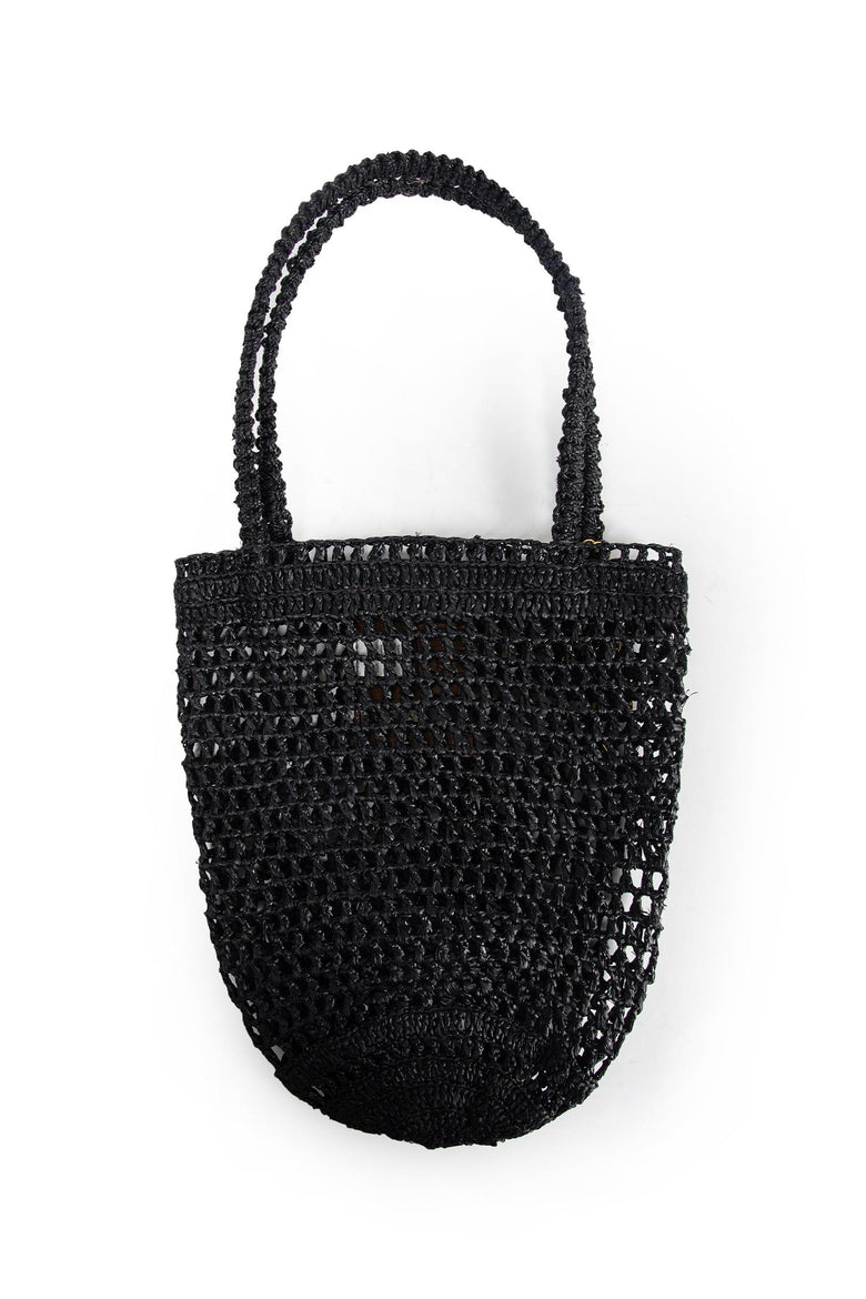Small Summer Banana Tote Bag in Raffia