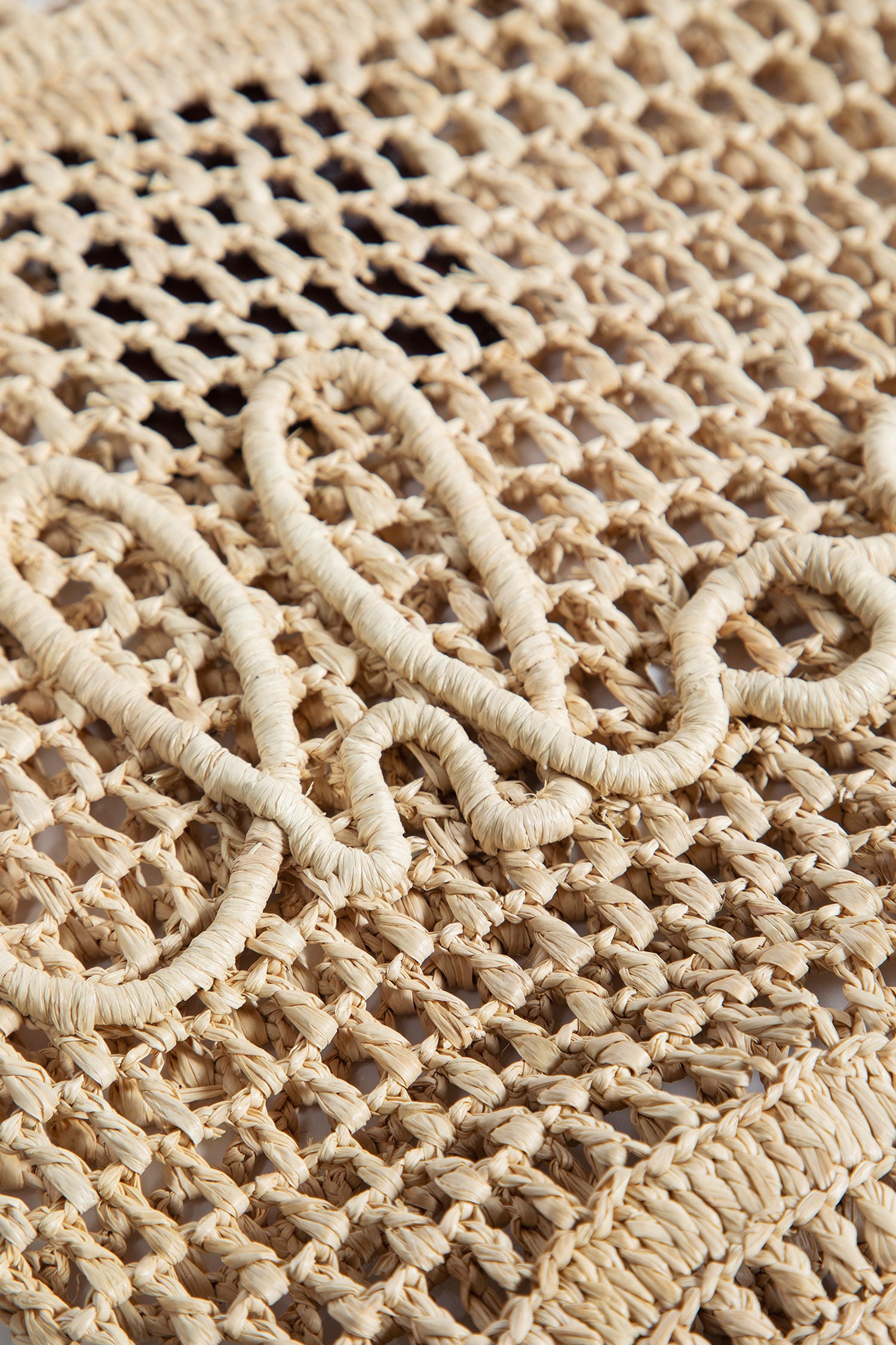 Small Summer Banana Tote Bag in Raffia