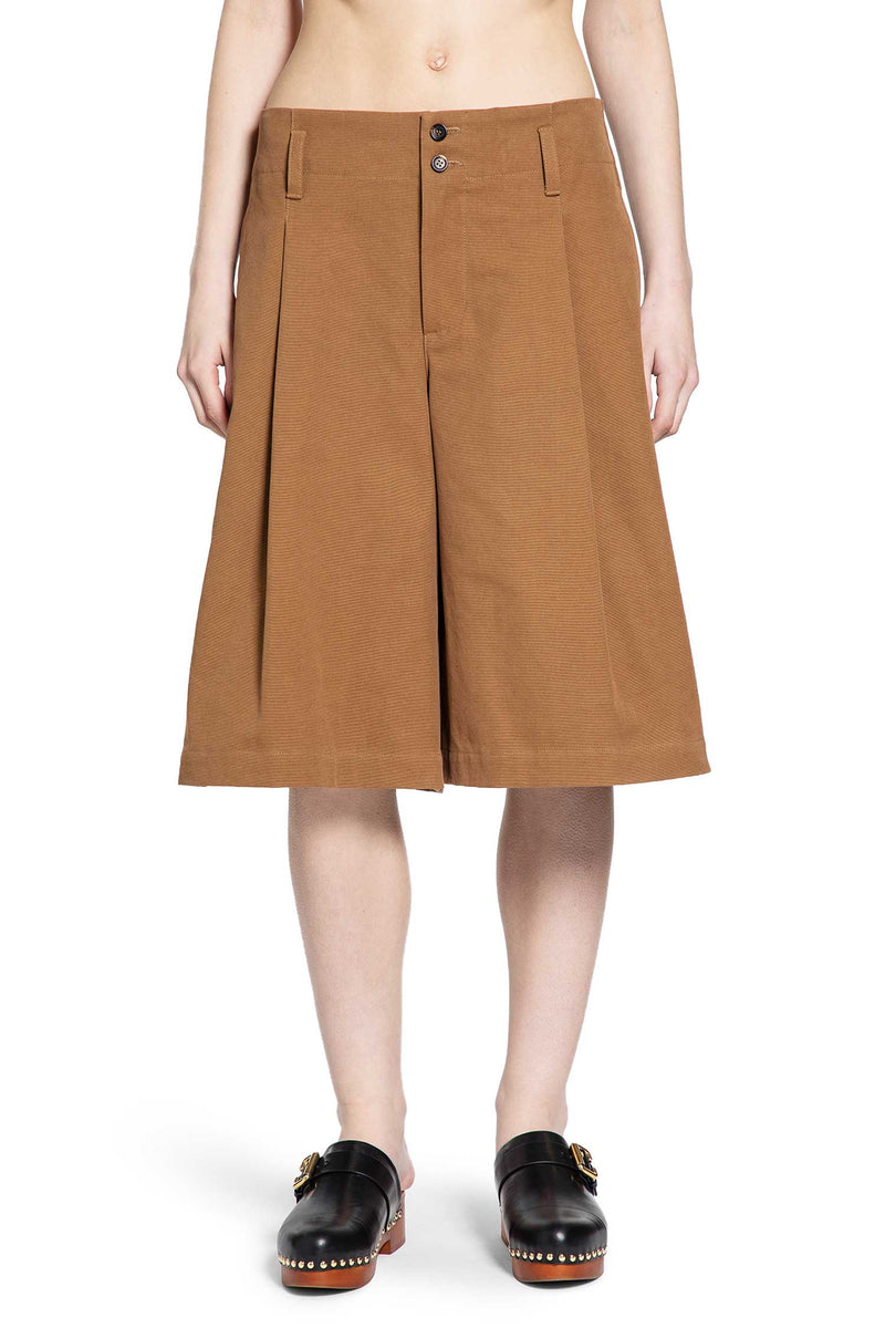 High-Rise Wide Leg Bermuda Shorts