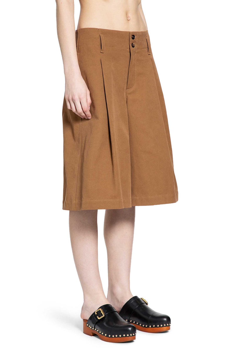High-Rise Wide Leg Bermuda Shorts