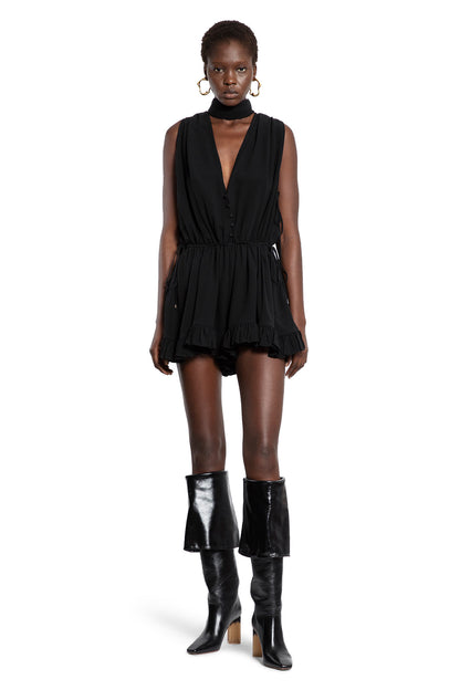 V-Neck Jumpsuit in Silk Georgette