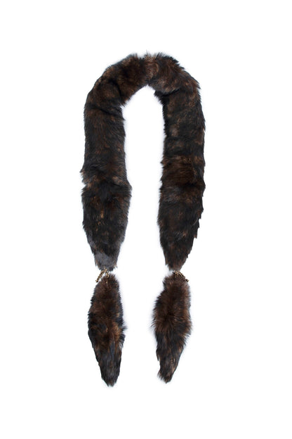 Chloé Chain Tails Shearling Scarf