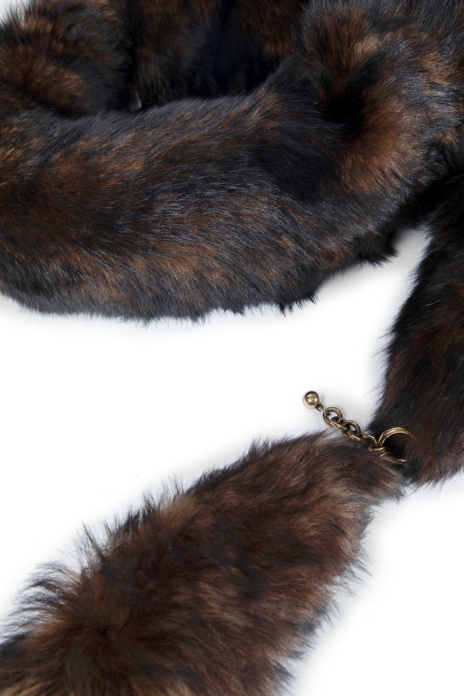 Chloé Chain Tails Shearling Scarf